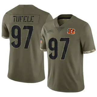 Black Women's Jay Tufele Cincinnati Bengals Limited Reflective Jersey